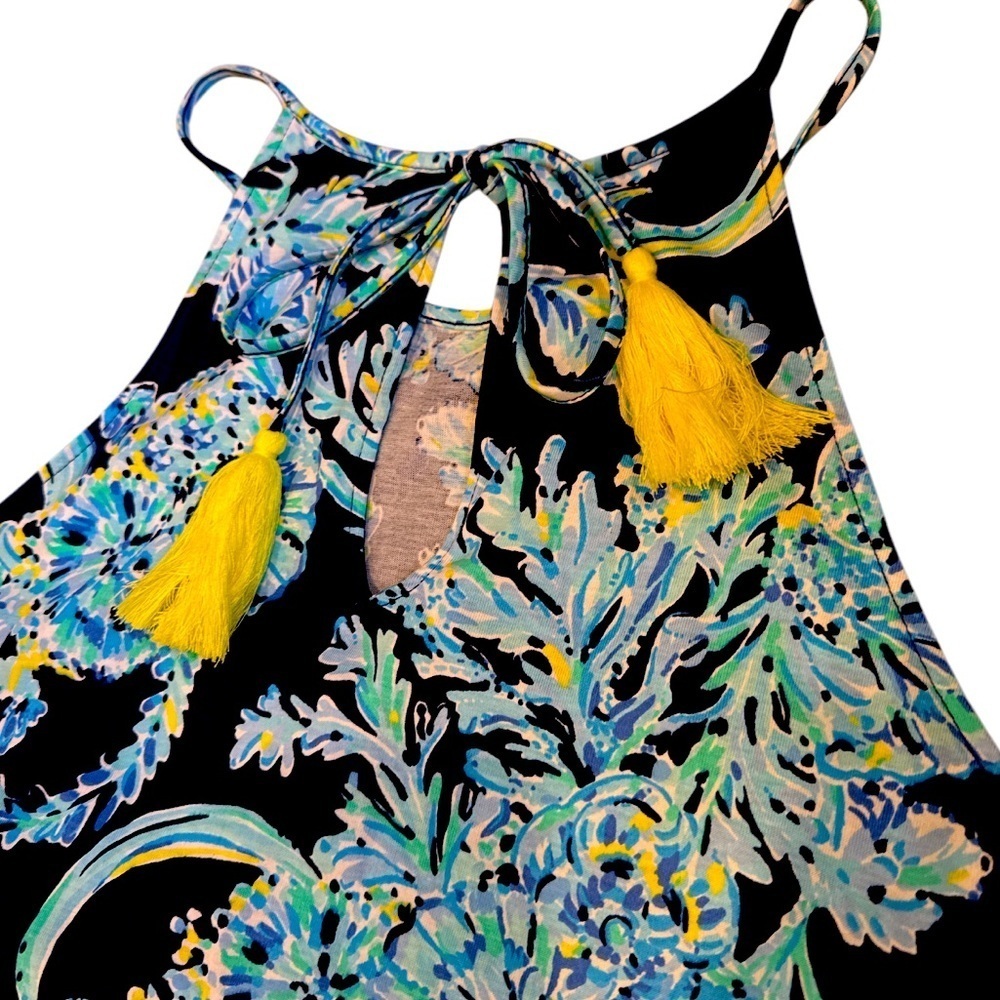 Lilly Pulitzer Margot Swing Halter Dress Pinch Sleeveless S Tassels EUC‎ - Picture 5 of 11